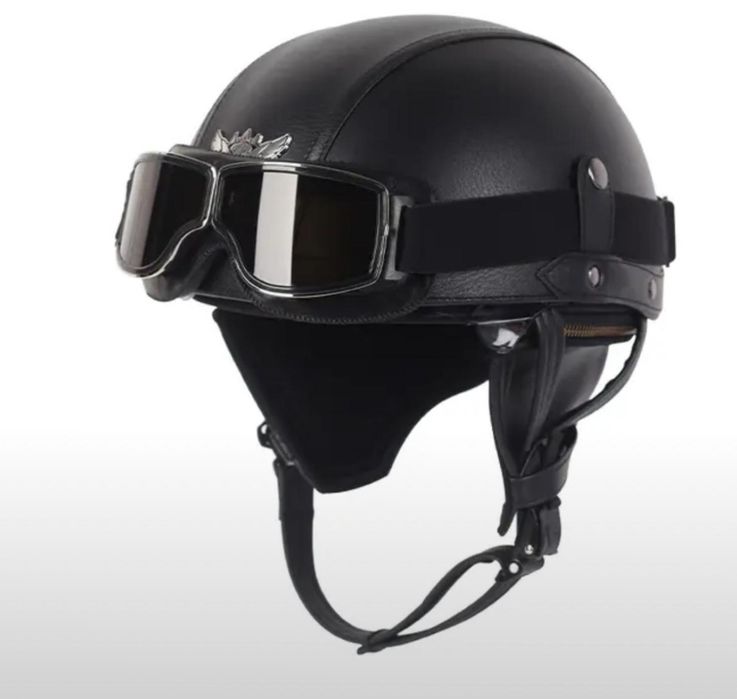 Шлем на мотоцикл, очки и перчатки в подарок!