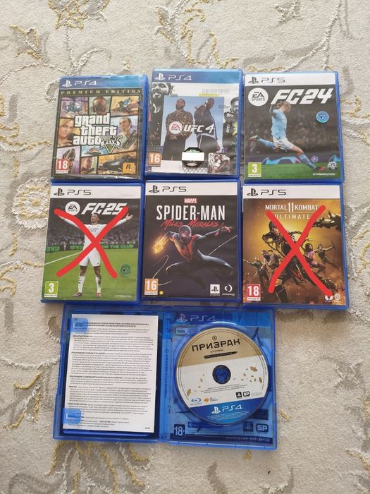 Продам игры на ps 5 и ps 4