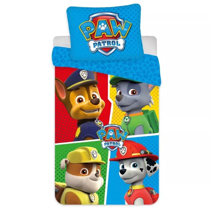 Детски спален комплект от 2 части Пес Патрул Paw Patrol Colors,  спално бельо – за кошара