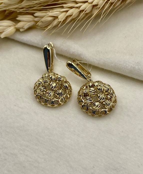 Серьги желтое золото 585