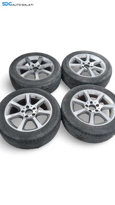 Set 4 Jante Roti Aliaj 205 55 16 R16 Mercedes Clasa CLK Class W208 W209 1997 - 2009 (7Jx18H2, ET31, A2034013002) [MX0698]