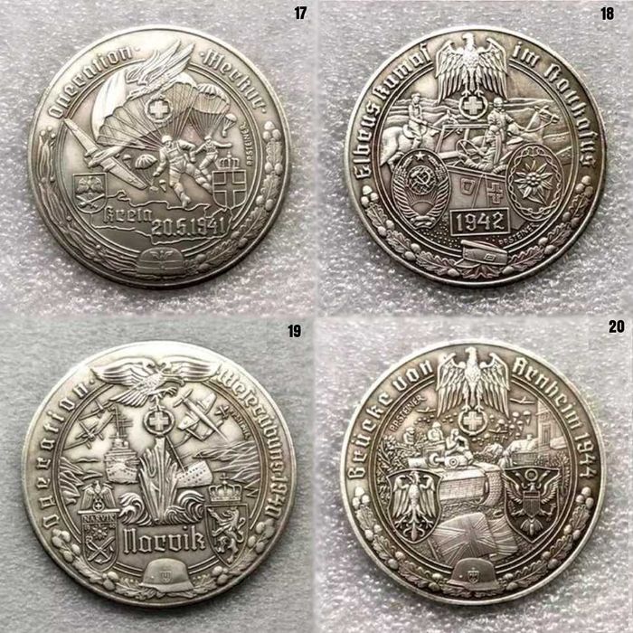 Moneda comemorativa WW2 Tancuri Avioane Germany CCCP Soviet Union