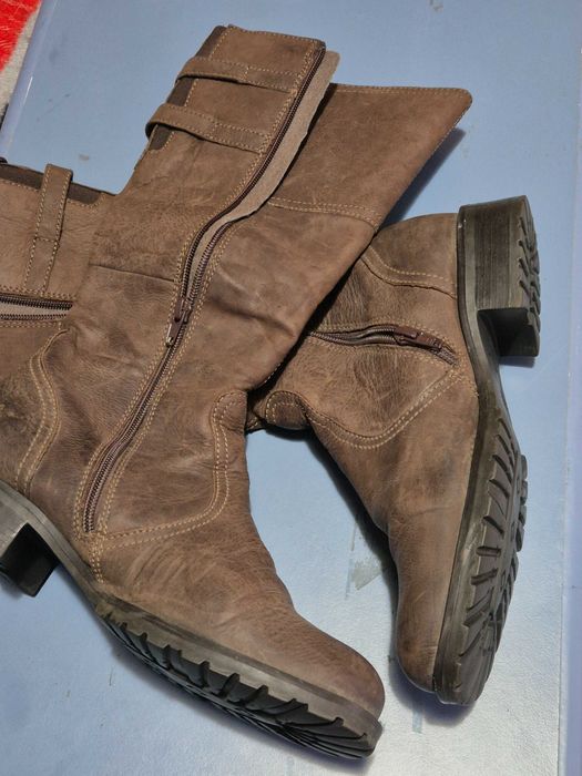 Cizme inalte piele naturala, pentru dama, marime 39, made in India