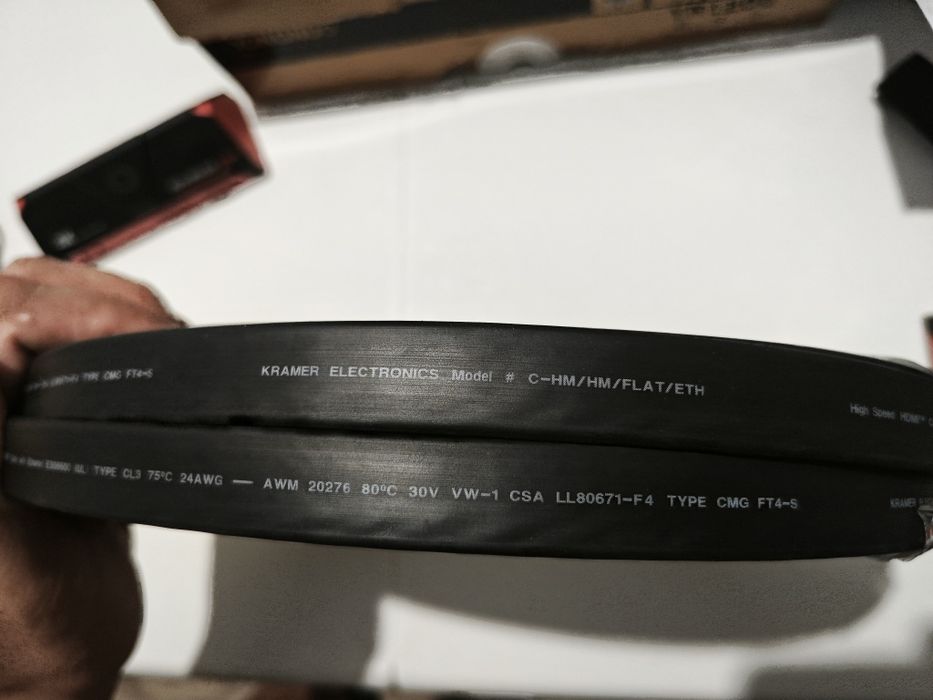 Кабель 15 метров Kramer C-HM/HM/FLAT/ETH-50. HDMI-HDMI