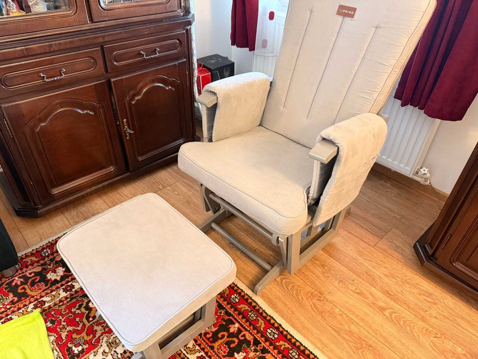 Fotoliu reglabil pentru alaptare, cu suport de picioare, ONINO CALM.me