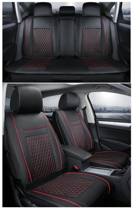 Пълен Комплект Луксозни Калъфи За Седалки Универсална Авто Тапицерия