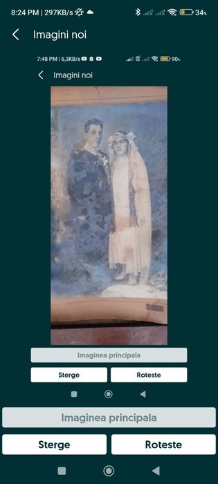 Tablou vechi foto cu rama lemn