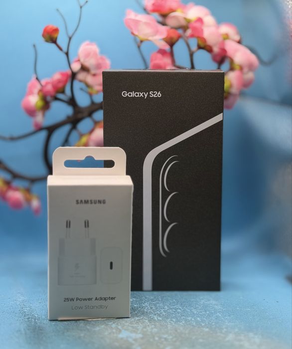 НОВ!!! Samsung Galaxy S26, Dual SIM, 12GB RAM, 512GB, 5G, Black + оригинален адапатер Samsung