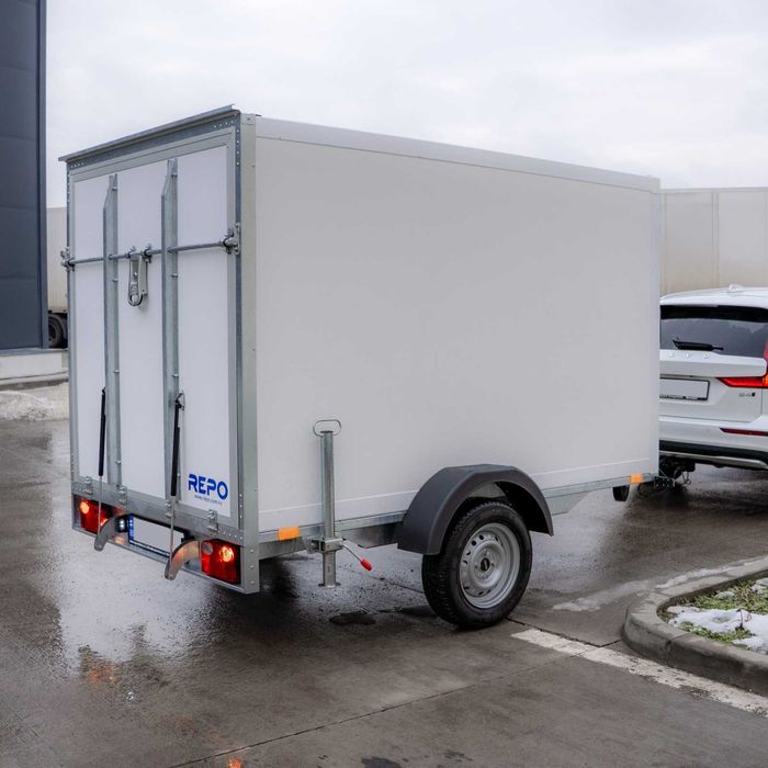 Remorca FURGON, CAROSATA NOUA de la 2.6m-3m MMA 1.3t-2.7t, carte RAR