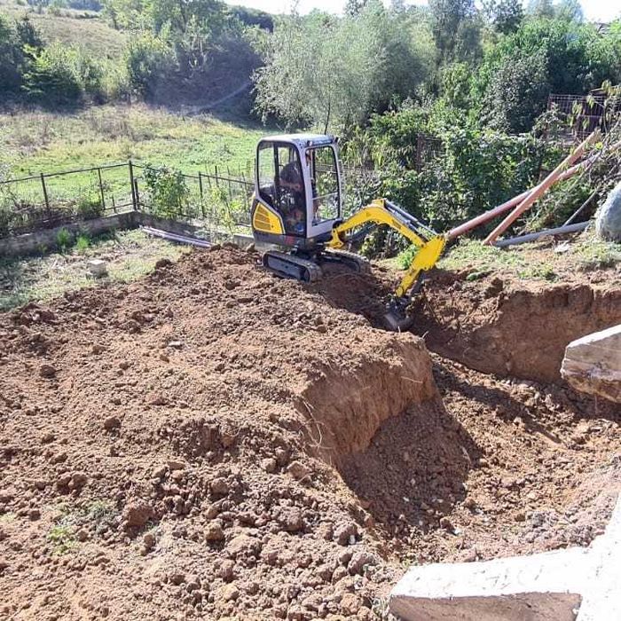 Miniexcavator de închiriat, diverse lucrari