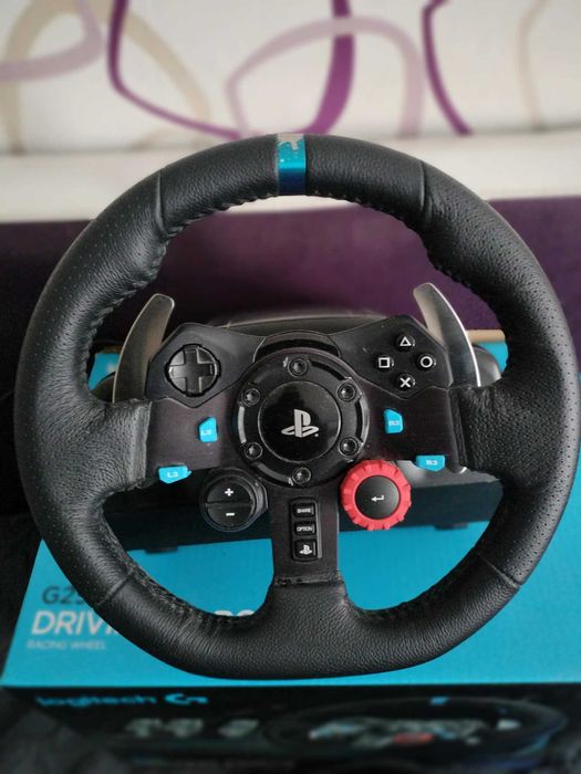 Logitech G29 + Shifter + Педали – Пълен комплект с кутии и инструкции