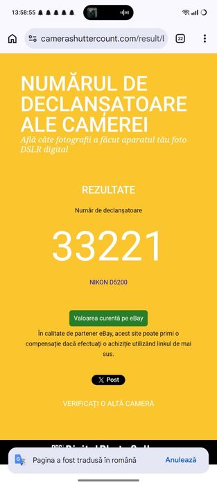 Vând Nikon D5200 și bliț Godox TT350N