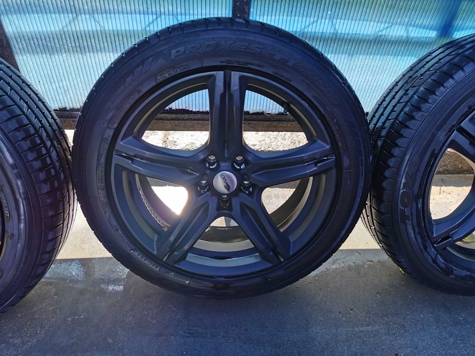 Продавам 4 бр.спортни алуминиеви джанти с летни гуми за Mazda CX-5,CX7