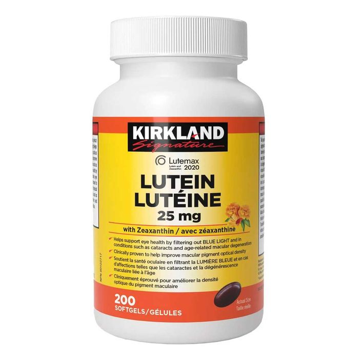 Лютеин+ Зеаксантин Kirkland Lutein 25mg with Zeaxanthin 200 капсул