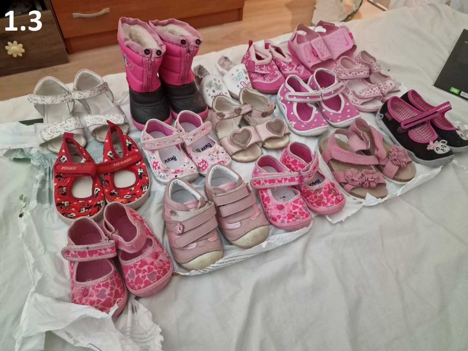 33 бр. Евтини и Запазени Детски обувки за момиче до 25 номер