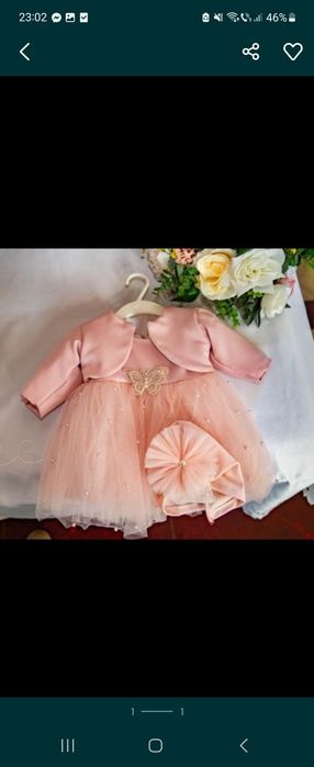 Rochie botez fetite, 0-3 luni