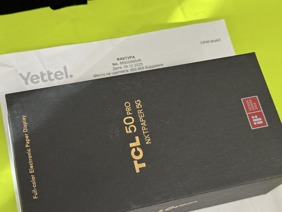***ЧИСТО НОВ 512GB TCL 50 PRO NXTPAPER 5G Yettel Гаранция до 2028 г.
