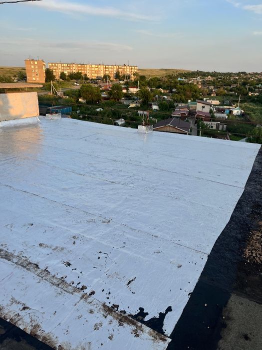 Гидроизоляция кровли материалом Ризолин!!!