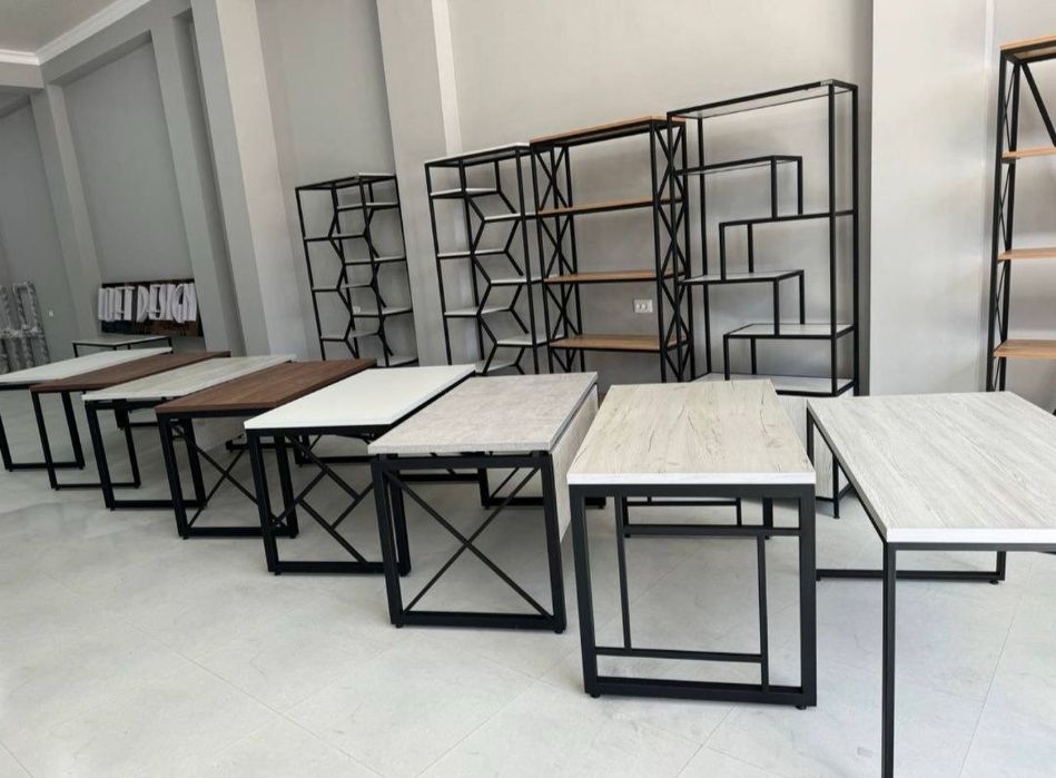 Лофт стол директор стол диван стеллаж офис учун стол стеллажлар мебел