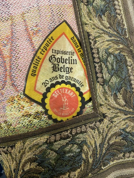 Голям белгийски гоблен за стена с копринени конци