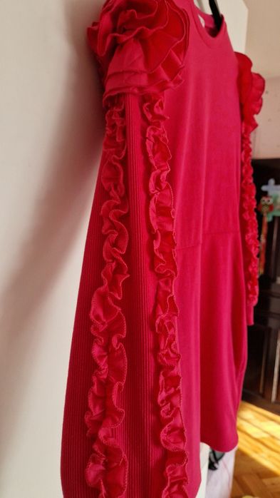 Рипсена рокля в цикламено