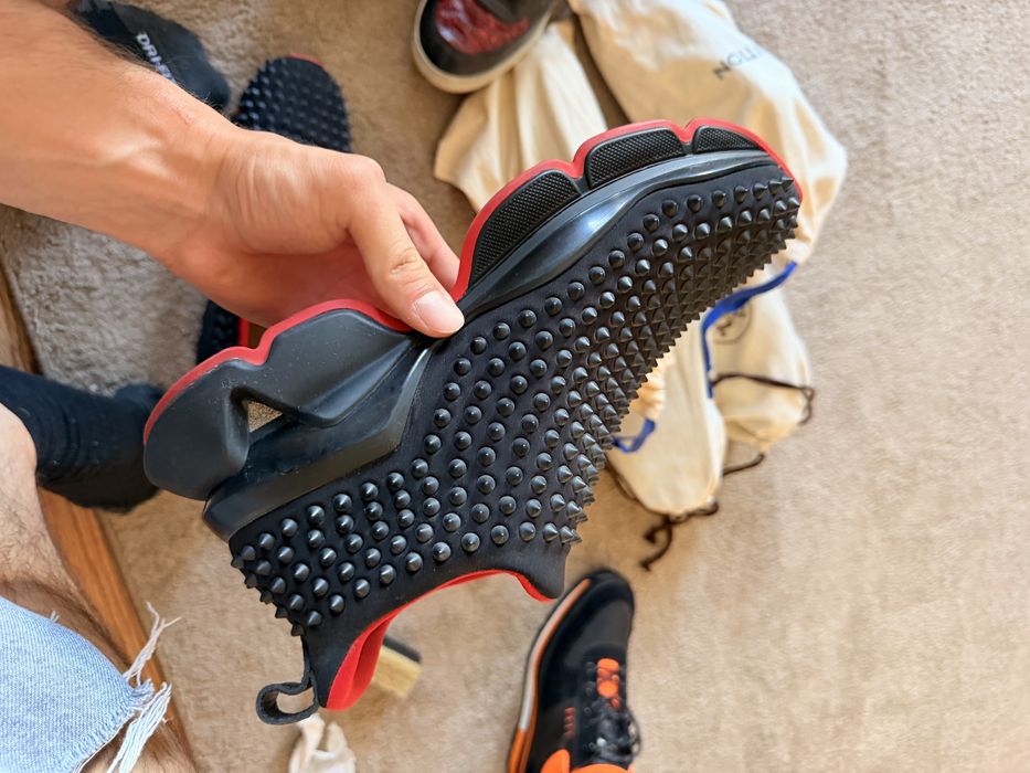 Оригинални маратонки Christian Louboutin Spike Sock Black Red