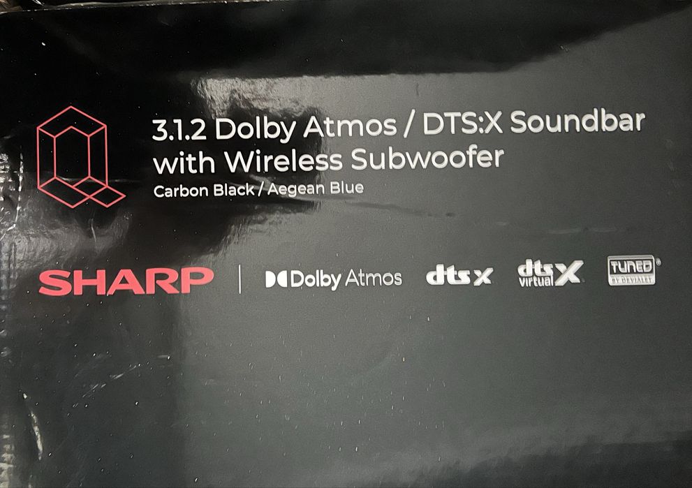 Soundbar Sharp Q HT-SBW53121(BK), 3.1.2, 550 W, Bluetooth 5.3, Черен