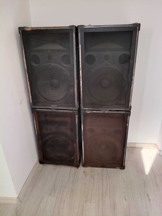 8 бр. Професионални тонколони TOA (4 Топа + 4 Бас каси) 15" Японски, за ремонт