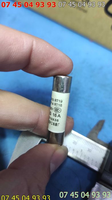 siguranta ceramica cilindrica 10mmx38mm 16A RT14 RT18 RT19 RO15