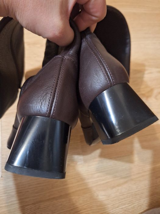 Cizme piele Mango mar 36 si Sandale din piele Zara noi cu eticheta mar