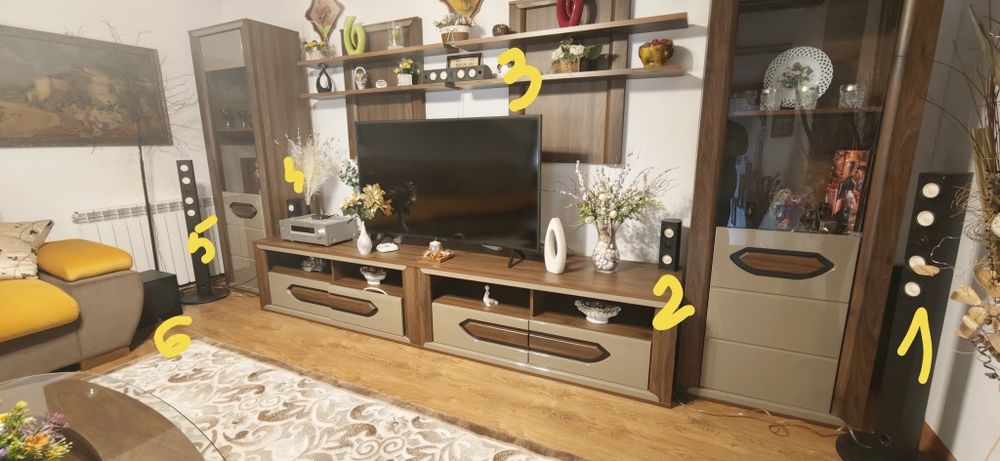 Sistem de sunet cu  boxe surround 5.1 Yamaha NS-AP8800 și amplificator Yamaha RX-V359 100 Watti RMS/canal- preț total 850lei