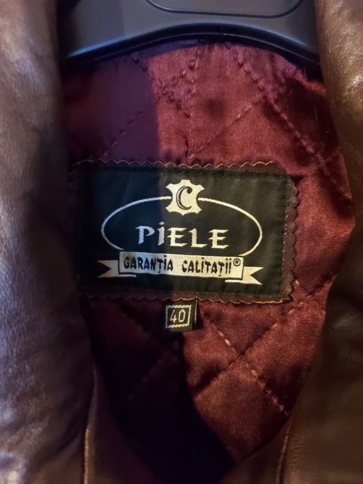 Haină lungă din piele naturală pentru femei/fete