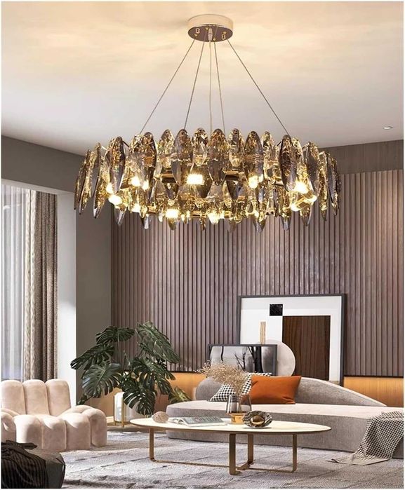 Кристален полилей, ресторант, таванна лампа, вила, осветление, лампи