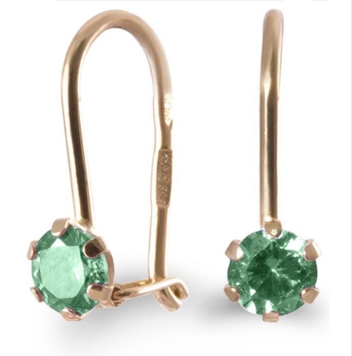 Золотые детские сережки