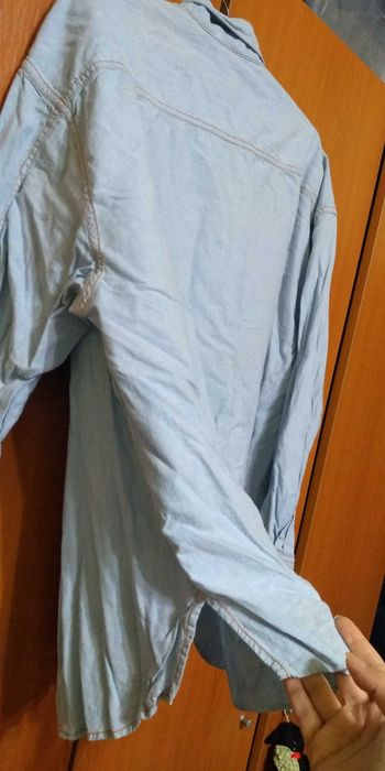 Camasa barbateasca de blugi/jeans albastra 100% BBC