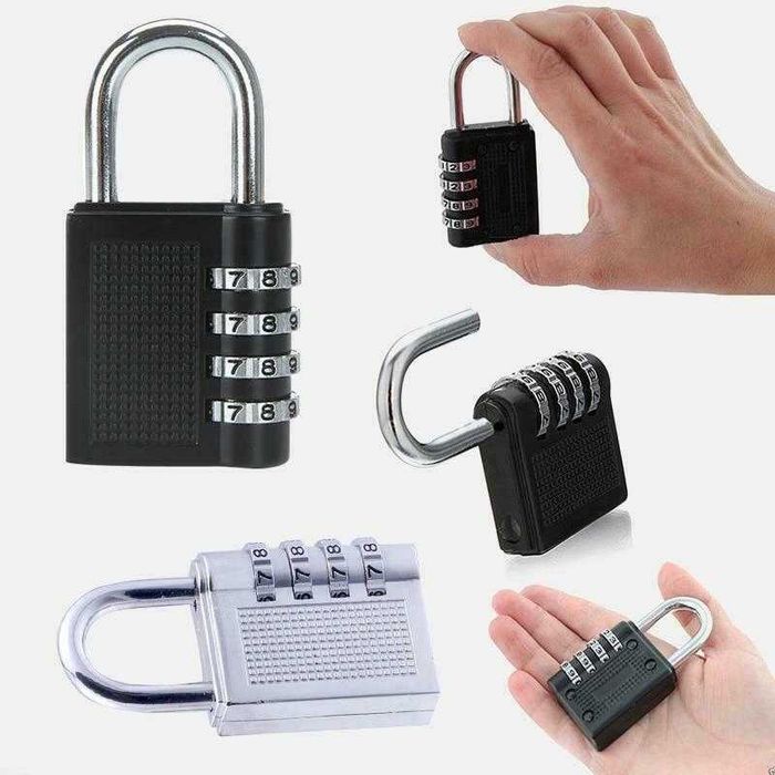 Lacat cu cifru 4 unitati Waterproof. Nou ambalat!