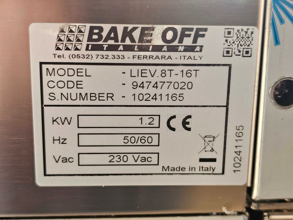 Vând dospitor profesional Bake Off Italiana MISTRAL T – 16 tăvi – NOU, NEFOLOSIT