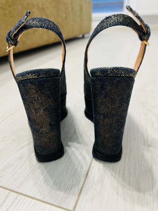 Sandale platforma ortopedica, bleumarin, 35-36, Musette