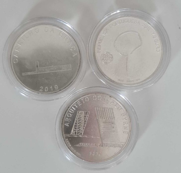 Сребърни монети Португалия 7,5 евро архитектура комплект 3 бр
