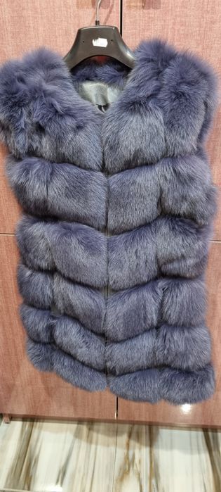 Елек от естествена кожа и косъм