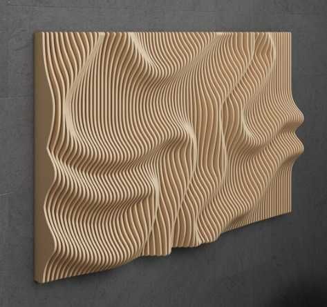 SCARI interioare lemn masiv panouri decorative CNC riflaje parametric