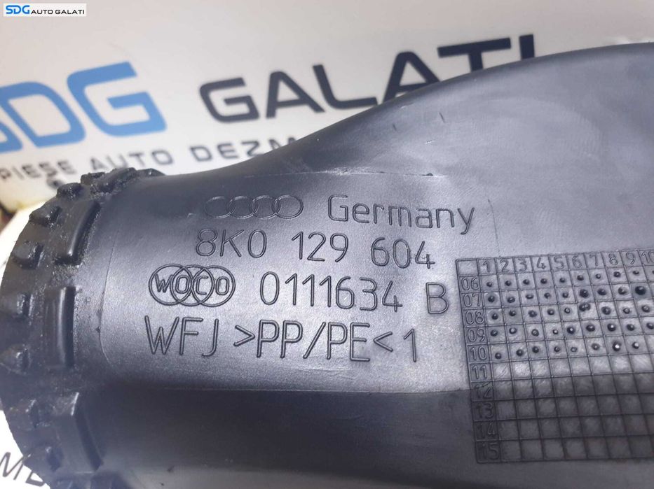 Furtun Conducta Tub Tubulatura Admisie Filtru Aer Audi A4 B8 3.0 TDI CAPA CCWA CCWB CCLA CMUA CGWC CGXC CTUB CDUC CLAB CKVB CKVC 2008 - 2015 Cod 8K0129604 [D0926]
