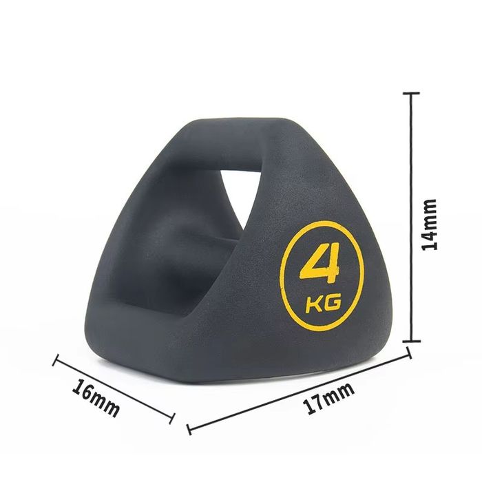 Set Gantere Kettlebell, Zoco Body Fit® Y Bell, Greutate 4-16 kg, Negru