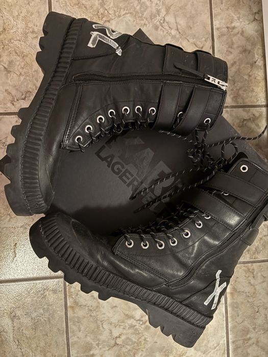 Ghete de piele Karl Lagerfeld