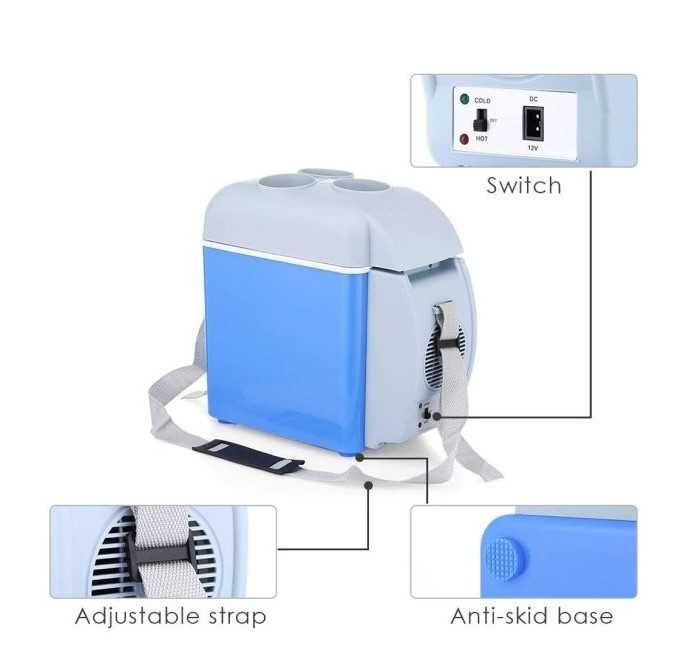 Мултифункционална  Хладилна чанта  за автомобил, каравана,  7.5л 12V