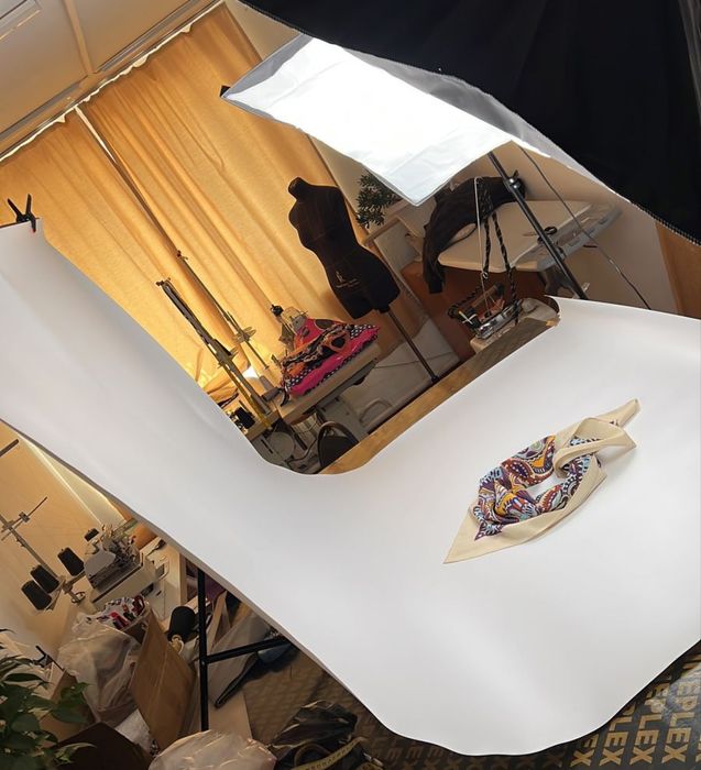 Фотофон 1,5*3 м, белый, серый, черный, в полный рост, гибкий пластик