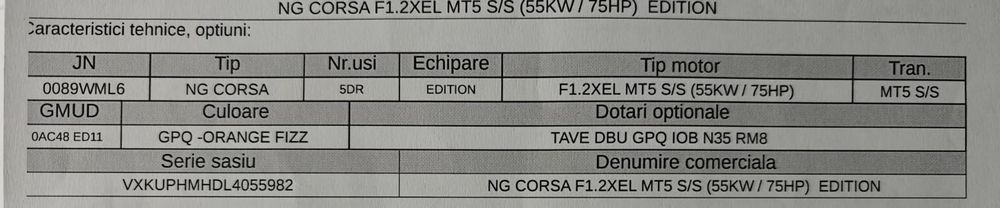 Opel Corsa 1.2 75cp 2020 40.000 km