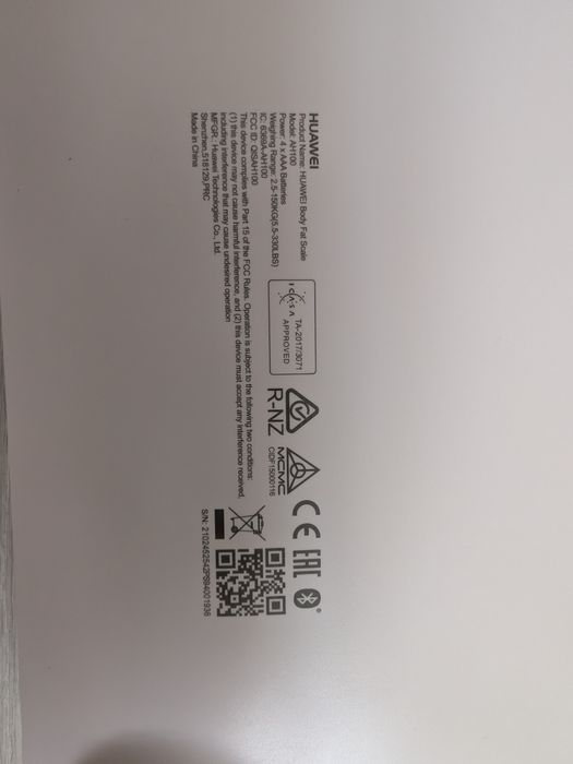 Cantar inteligent Huawei Body Fat Scale AH100 Bluetooth analiza compoz