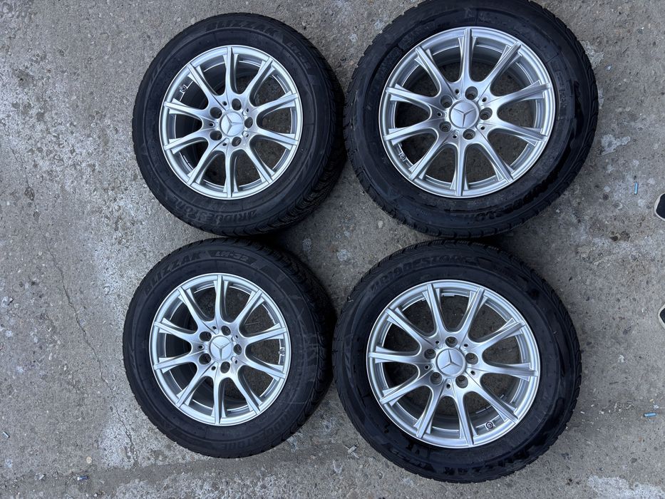 Jante mercedes c class 5x112 pe 16 cu anvelope iarna 205/60/16