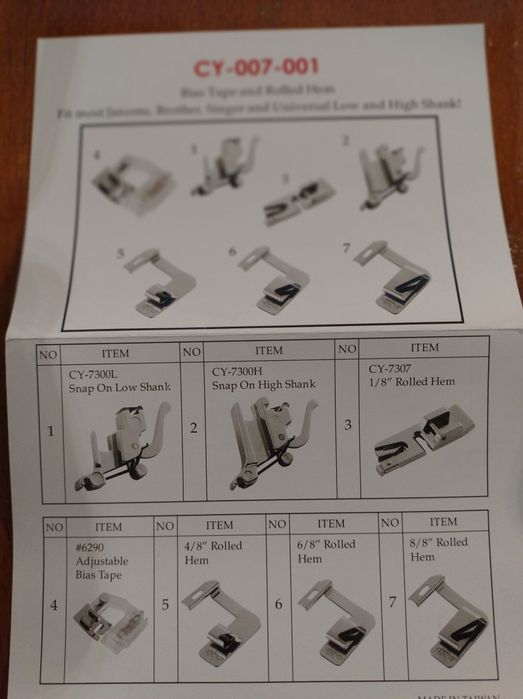 Set 7 picioruse tiv rulat